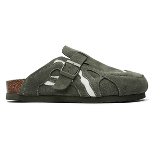 <span class=keywords><strong>Ciabatte</strong></span> Unisex in Pelle Scamosciata con Punta Chiusa e Suola in Sughero, Leggere, Fodera in Vera Pelle, Antiscivolo, Produzione all'Ingrosso Personalizzata - Product Image 3
