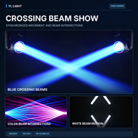 Projecteur Beam Moving Head 380W, lentille 152mm, 18/22 canaux DMX, double prisme, effet Frost, 2 projecteurs avec flight case
