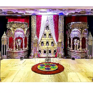Decoración Profesional y Moderna para Escenario de Boda Hindú Tamil, Ceremonia del Sur de la India, Decoración Temática de Manavarai para Bodas Indias - Product Image 1