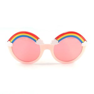 Dễ thương kẹo màu cô gái UV400 bảo vệ PC khung ống kính acrylic kính mát trong suốt cầu vồng thời trang bãi biển Kid Eyewear - Product Image 6