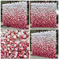 Fabricants chinois DKB, tissu de fond artificiel, fleurs en soie, mur de fleurs 3D pour mariage