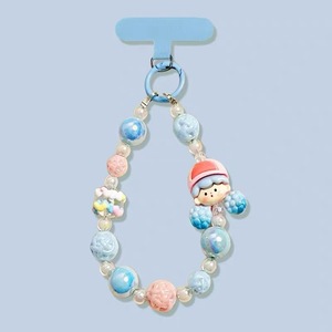 Hit Anti Lost Phone <strong>Chain</strong> With Beads Cartoon Flower Phone Lanyard DIY Pearl Bag Hanger Keychain - Product Image 2