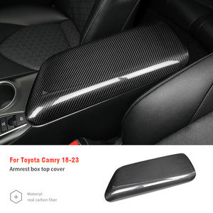 Shasha <span class=keywords><strong>sec</strong></span> en Fiber de carbone accoudoir boîte couvercle supérieur accessoires intérieurs pour Toyota Camry 2018 2019 2020 2021 2022 2023 - Product Image 1