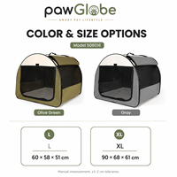 Nichoir pour chien demi-rond, tente pour animaux de compagnie, abri semi-circulaire en forme de dôme pour chiens, options de couleur vert et gris, tailles L et 2XL, maison pour animaux de compagnie