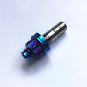 M10x1.25x45 Verbrande Blue <span class=keywords><strong>Titanium</strong></span> Studs Bouten Schroeven Voor Uitlaatspruitstuk - Product Image 3