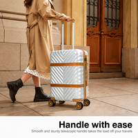 Valise de voyage à roulettes ABS 360° à 4 roues, 3 ensembles modernes, best-seller en gros