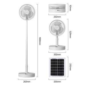 Energy Saving Powered Mini Portable Solar Exhaust Fan Brushless Motor for Commercial Home Office <b>Table</b> Fan MJ- - Product Image 1