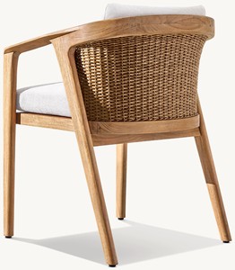 Silla de Jardín de Teca Sudamericana de Lujo con Cojín de Secado Rápido, Muebles Cómodos <span class=keywords><strong>para</strong></span> <span class=keywords><strong>Exteriores</strong></span> <span class=keywords><strong>para</strong></span> Patio - Product Image 3