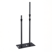 Poteaux de scène pliables portables en aluminium argenté, réglables, durables, écologiques, pour la décoration de scène, fond de scène, support de tuyau, drapé, mariage