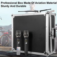 Meilleures ventes - Mixeur audio 8 canaux GT8M avec amplificateur de puissance 550W+550W, mixeur amplificateur avec 2 microphones pour concert et karaoké