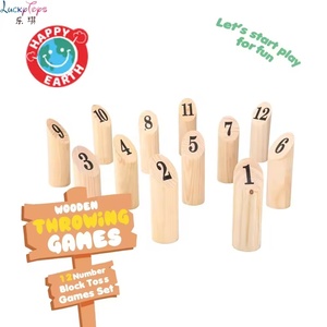 Happy Earth pour le <span class=keywords><strong>jeu</strong></span> de Kubb, ensemble de <span class=keywords><strong>jeu</strong></span> d'extérieur <span class=keywords><strong>en</strong></span> <span class=keywords><strong>bois</strong></span> avec chiffres pour enfants, développement des compétences, <span class=keywords><strong>jeu</strong></span> de cour avec la famille, amusement pour la cour arrière - Product Image 3