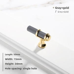 ZERUN kenop pintu garis kabinet lemari pakaian kamar tidur lemari dapur pegangan berbentuk T aluminium Aloi gaya sederhana Modern - Product Image 5