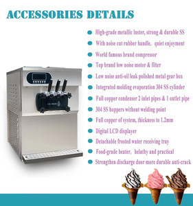 Máquina de Helado de 25-28L/H, Máquina para Hacer Helado Suave de Frutas, la Mejor Máquina Comercial para Hacer Helado - Product Image 3