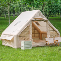 Tente de camping d'extérieur portable, coupe-vent, anti-poussière, imperméable, en tissu Oxford épaissi, en PVC, gonflable, quatre saisons