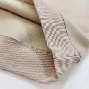 Sweat-shirt à col rond surdimensionné de haute qualité pour hommes, coton de luxe, polaire, brodé, épaules tombantes, logo personnalisé, style décontracté solide - Product Image 3