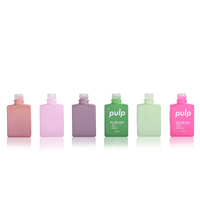 Bouteilles en verre ambré carrées de 15 ml et 30 ml, bouteille en verre rectangulaire, bouteille de parfum carrée rose en verre