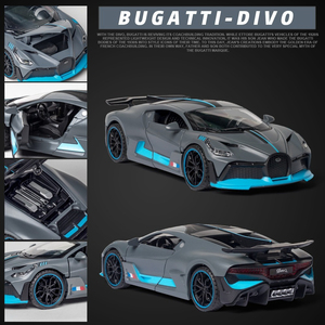 Modèles de voitures miniatures 1:32 <span class=keywords><strong>Bugatti</strong></span> <span class=keywords><strong>Divo</strong></span> Super Car en alliage avec son et lumière, modèle de voiture en métal à recul, Modelo Del Coche - Product Image 4