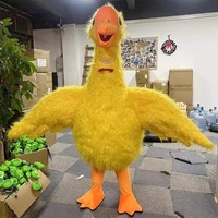 2/2. Costume de mascotte d'oie gonflable animal personnalisé de 6 mètres avec noeud papillon pour adultes