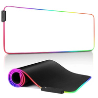 Tapis de souris de jeu sans fil lumineux RGB personnalisable Factory XL, surface en caoutchouc naturel, plusieurs tailles, PC