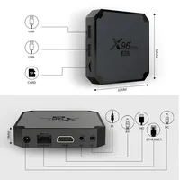 Boîtier TV Android 9.0 X96 Mini 5G, Amlogic S905W, 1 Go/2 Go de RAM, 8 Go/16 Go de ROM, Quad Core, Wi-Fi double bande 2,4G/5G, décodeur intelligent 4K
