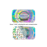 Autocollants de sécurité holographiques personnalisés avec effet de vide, imprimés en UV, en vinyle PVC adhésif pour l'emballage, pour cartes d'identité, parfums