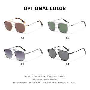 All'ingrosso occhiali da sole in metallo a doppio ponte di alta qualità per tutte le forme del viso alla moda <span class=keywords><strong>Wayfarer</strong></span> Sunglasses100 % UV polarizzati - Product Image 6