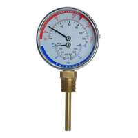 Tridicator manomètre à double pointeur thermomètre de pipeline jauge de chaudière manomètre de chaudière à vapeur