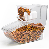 Boîte de rangement en plastique hermétique pour céréales, noix, bonbons en vrac, transparente, avec pelle