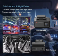 Monitor Parkir 24 Jam dengan GPS, Kartu SIM 4G LTE, Kamera Mobil 2K Lensa Ganda, Perekam Mengemudi DVR, Aplikasi UBOX PRO, Kamera Dasbor