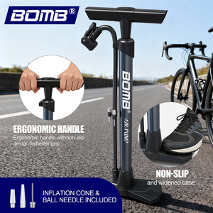 Pompe à air pour vélo BOMO, 160 PSI, haute pression, poignée ergonomique légère, base stable pour VTT et vélo de route - Product Image 4