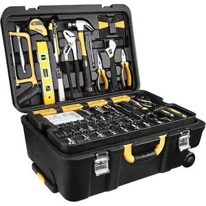 258 pçs conjuntos de ferramentas manuais básicas mistas para uso doméstico, conjunto de ferramentas manuais DIY, mais popular, caixa de ferramentas domésticas