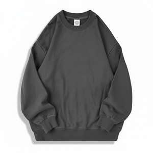 Sudadera Bella + Canvas 100% Algodón, Cuello Redondo, Unisex, para Otoño, en Gris Oscuro Jaspeado - Product Image 1