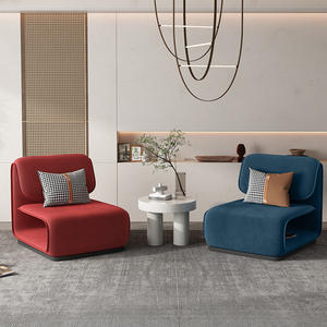 Poltrona Chesterfield di Lusso dal <span class=keywords><strong>Design</strong></span> Unico, Gonfiabile e Regolabile, in Velluto con Vano Portaoggetti per Soggiorno - Product Image 2