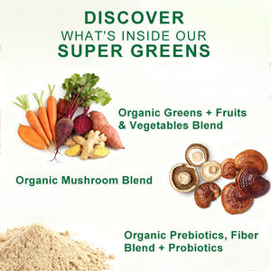 Оптовая продажа, Высококачественный чистый смешанный растительный порошок, суперпищевой зеленый смешанный порошок для поддержки пищеварения и здорового кишечника - Product Image 3
