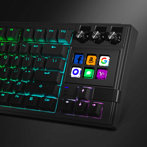 Factory Direct K1 Pro AI <span class=keywords><strong>Keyboard</strong></span> - 78 teclas, 6 teclas de pantalla LCD, ARGB, diseño de junta - Product Image 1