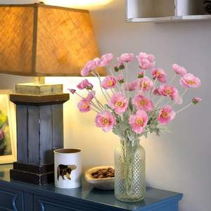 Flores Artificiales de Amapola de Seda de Alta Calidad con 4 Cabezas, Decoración para el Hogar, Navidad, Año Nuevo Chino, Alta Simulación, Larga Duración - Product Image 2