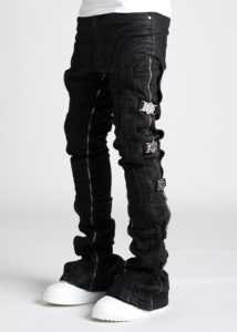 <span class=keywords><strong>ก</strong></span>างเกงยีนส์ผู้ชายทรงสลิม<span class=keywords><strong>ฟ</strong></span>ลare รุ่นปี 2026 คุณภาพสูง แบบสั่งทำพิเศษ สีดำ<span class=keywords><strong>ฟ</strong></span>อก แต่งแผง แต่งขาด แต่งปะ แต่งซิป สไตล์ Y2k ผลิตตามแบบ OEM แฟชั่นสตรีทแวร์ - Product Image 6