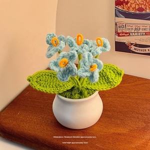 Flores Artificiales Tejidas a Mano en Maceta, Lirio de los Valles, Decoración para el Hogar, Regalo para el Día de la Madre, Ramo de Girasoles - Product Image 3