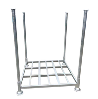 Étagère à palettes empilable, étagère de stockage de pneus, étagère de stockage d'entrepôt, acier galvanisé, poteaux amovibles, haute capacité de charge, taille personnalisée