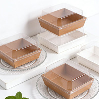 Boîtes Blister Transparentes en Gros pour Gâteaux, 4/5 pouces, pour Cheesecake, Mousse, Pâtisserie, Emballage Transparent à Emporter