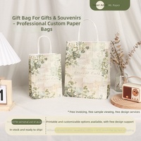 Sacs en papier kraft en gros avec logo personnalisé, épaissis, de luxe, à poignée, pour emballage cadeau, desserts d'anniversaire, thé au lait, à emporter, artisanat