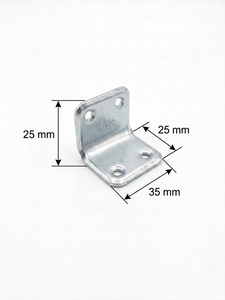 Connecteur d'angle en fer forgé sur mesure 25x25x35mm, revêtement en zinc, finition poudrée, pour armoire, penderie, étagère - Product Image 2