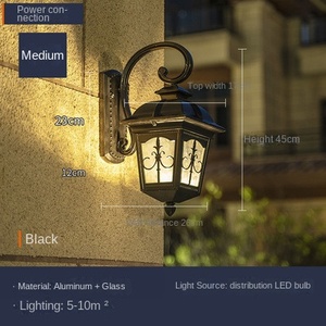 Retro Bronze Outdoor <b>Wall</b> Lamp <b>LED</b> Aluminum Glass 3500K Warm <b>Light</b> IP65 Rated 10-Year Warranty <b>Dimmable</b> for Garden Porch - Product Image 2