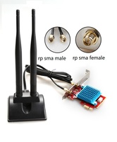 Antenne WiFi double bande 2,4 GHz 5 GHz à gain élevé avec base magnétique RP-SMA pour routeur, carte réseau, communication sans fil extérieure