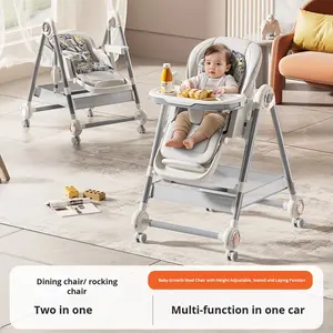 Portable pliable multifonctionnel infantile salle à manger chaise ensemble bébé chaise haute à bascule fonctions inclinables formation Booster pour - Product Image 3