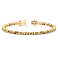Pulsera de tenis de 7 pulgadas con 4 púas, montura de plata de ley 925, moissanita, chapado en rodio/oro amarillo/oro rosa, hecha a mano, duradera y personalizada