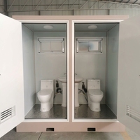 Toilettes Mobiles Portables Préfabriquées Cabine Sanitaire Modulaire Moderne Respirante pour Centres Commerciaux et Supermarchés