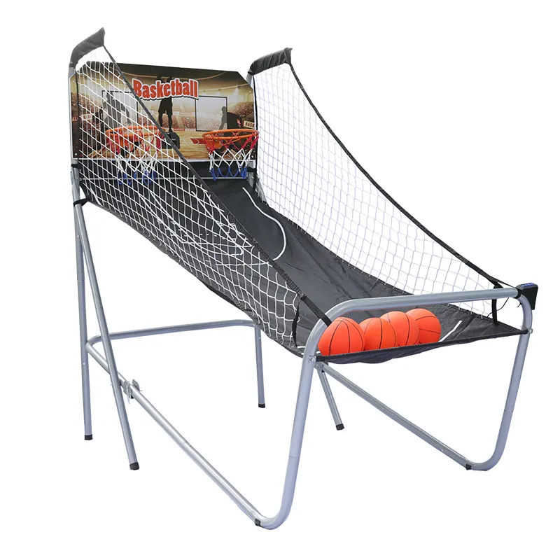 1.5 "Dia Dual Shoot giochi di pallacanestro elettronici telaio in acciaio verniciato a polvere sport 8-in-1 macchina da basket Arcade a due giocatori