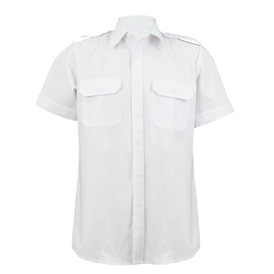 Camisa de Uniforme Formal Personalizada de Manga Corta de Algodón |   Ropa de Trabajo Profesional para Seguridad y Hostelería |   Camisa Duradera 100% Algodón con Botones - Product Image 1