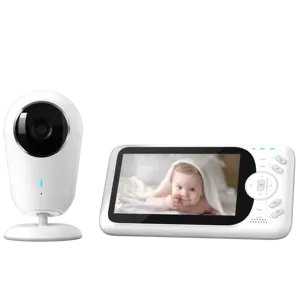 Cámara de vídeo HD de 4,3 pulgadas con pantalla LCD, visión nocturna y sonido, Audio bidireccional, Monitor de bebé para el hogar